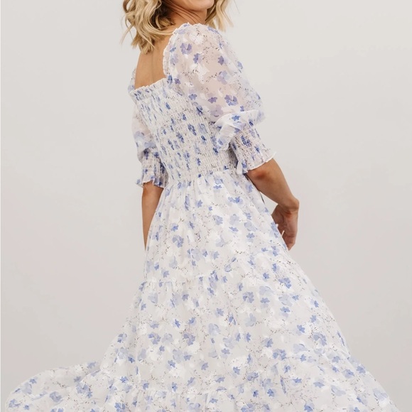 Baltic born medium white blue floral dress - Picture 3 of 4